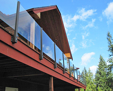 Exterior glass railing installation bend oregon